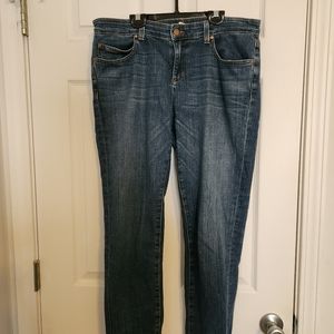 Eileen Fisher Sz 10 Zipper Ankle Organic Cotton Blend Jeans